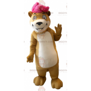 Bonito disfraz de mascota marmota marrón BIGGYMONKEY™ -