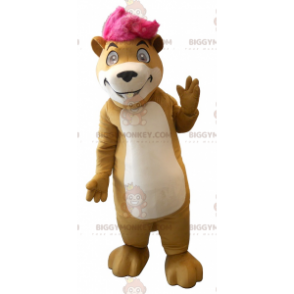 Costume de mascotte BIGGYMONKEY™ de jolie marmotte marron -