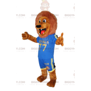 Traje de mascote BIGGYMONKEY™ Leão marrom fenomenal em roupas