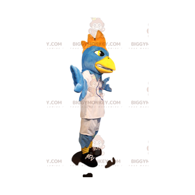 Costume de mascotte BIGGYMONKEY™ d'aigle bleu clair en tenue de