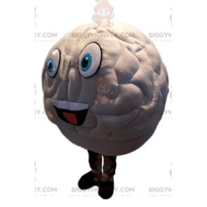 Costume da mascotte BIGGYMONKEY™ White Brain con enorme sorriso