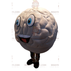 Kostým maskota White Brain BIGGYMONKEY™ s obrovským úsměvem –
