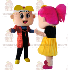 Duo de Costume de mascotte BIGGYMONKEY™ de petite fille et