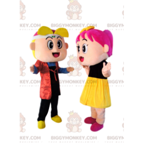 Super Fun Little Girl and Boy BIGGYMONKEY™ Mascot Costume Duo -