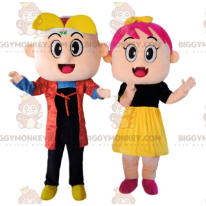 Duo de Costume de mascotte BIGGYMONKEY™ de petite fille et