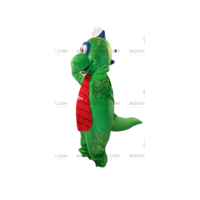 Costume da mascotte BIGGYMONKEY™ drago verde e rosso molto