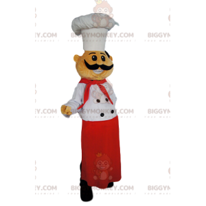 Chef's BIGGYMONKEY™ mascottekostuum met een prachtig rood