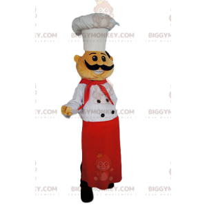 Traje de mascote do Chef BIGGYMONKEY™ com um lindo avental