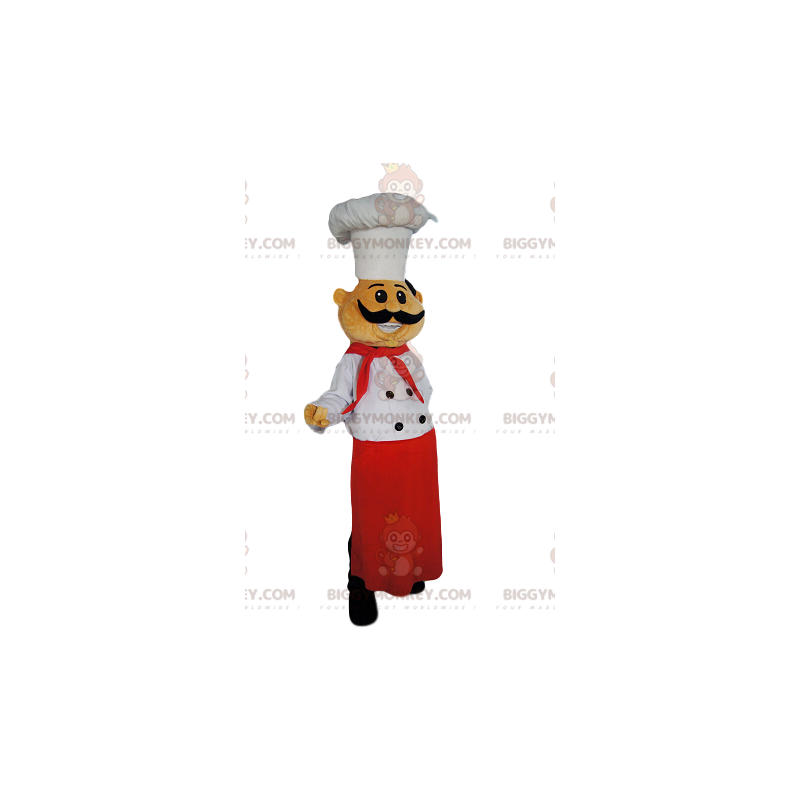 Traje de mascote do Chef BIGGYMONKEY™ com um lindo avental