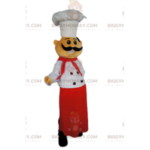 BIGGYMONKEY™-Maskottchenkostüm des Kochs mit einer