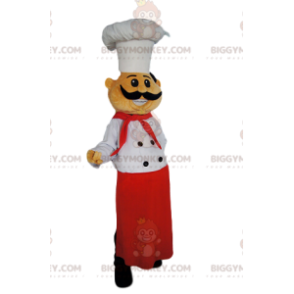 Traje de mascote do Chef BIGGYMONKEY™ com um lindo avental