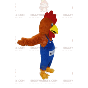 Traje de mascote BIGGYMONKEY™ de frango marrom com macacão