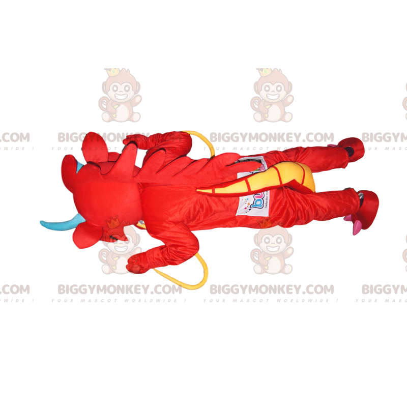 Disfraz de mascota BIGGYMONKEY™ Super Fun Dragón rojo con