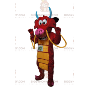 Traje de mascote BIGGYMONKEY™ super divertido dragão vermelho