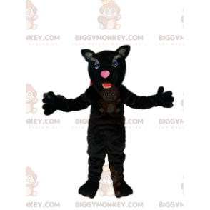 Costume de mascotte BIGGYMONKEY™ de panthère noire avec de