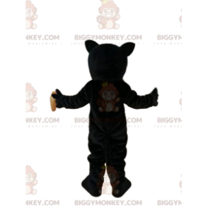 Costume de mascotte BIGGYMONKEY™ de panthère noire avec de