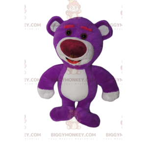 Costume da mascotte BIGGYMONKEY™ dell'orso viola troppo carino.