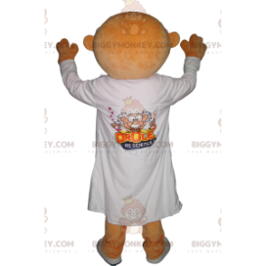 Costume da mascotte BIGGYMONKEY™ da scienziato baffuto con