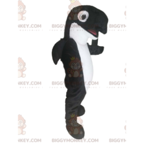 Zwart-wit Orca BIGGYMONKEY™-mascottekostuum. orka kostuum -