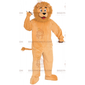 Costume de mascotte BIGGYMONKEY™ de lion orange avec une