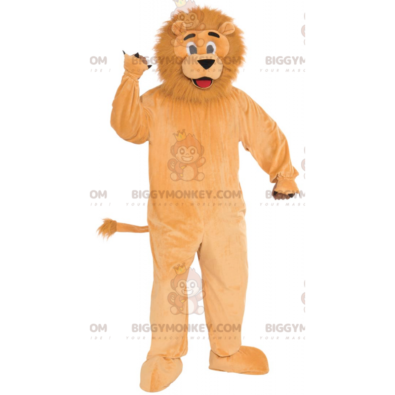 Orange Lion with Hairy Mane BIGGYMONKEY™ Mascot Costume -