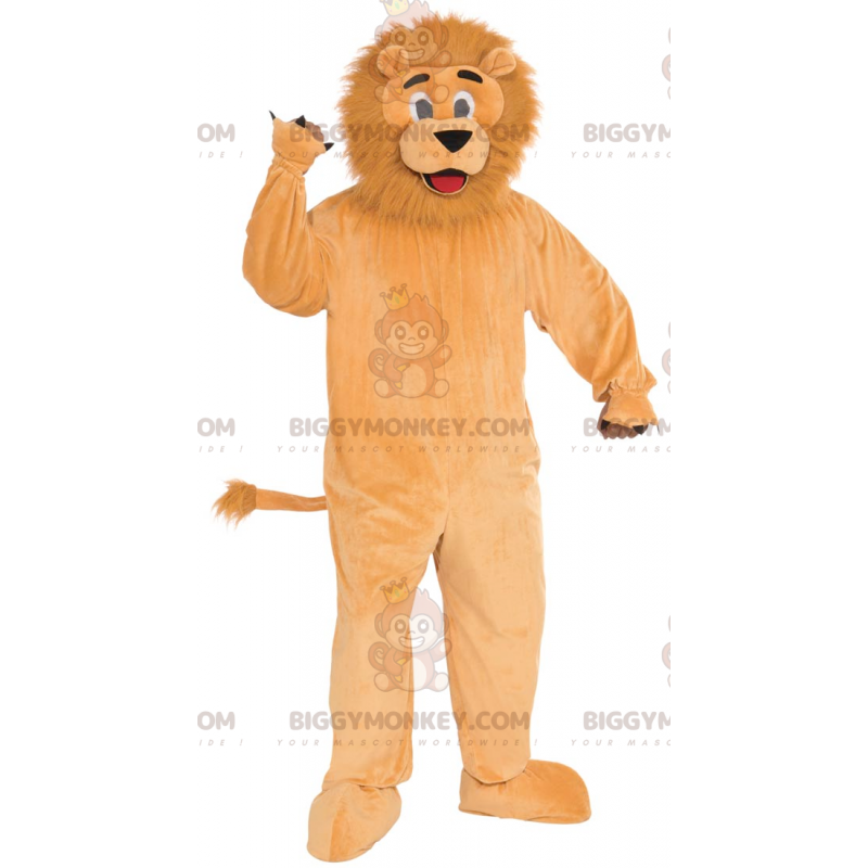 Orange Lion with Hairy Mane BIGGYMONKEY™ Mascot Costume –