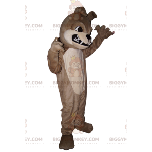 Costume de mascotte BIGGYMONKEY™ de bull-dog gris agressif.