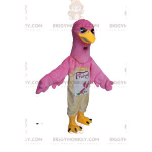 Costume de mascotte BIGGYMONKEY™ d'aigle rose avec un regard