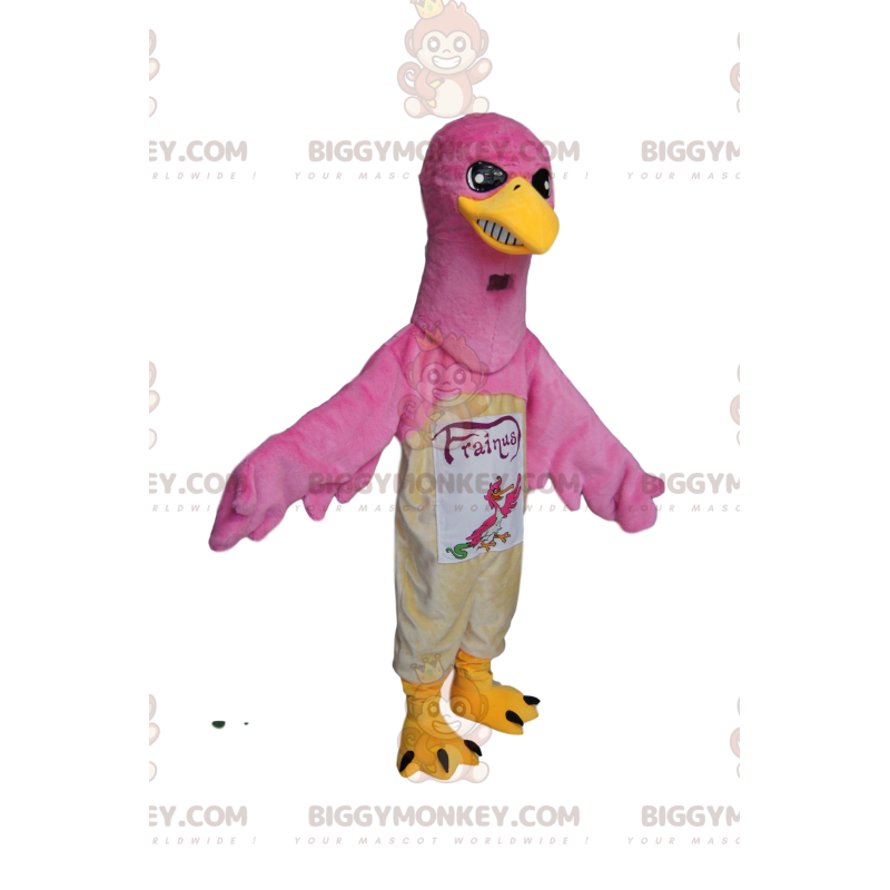 Kostium maskotki różowego orła BIGGYMONKEY™ o intensywnym