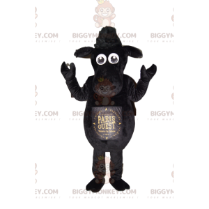 Costume de mascotte BIGGYMONKEY™ de mouton noir. Costume de