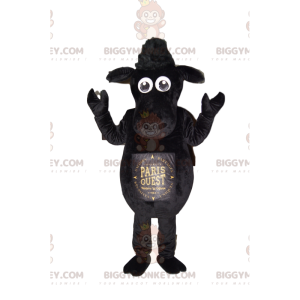 Zwart schaap BIGGYMONKEY™ mascottekostuum. Zwart schaap kostuum