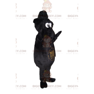 Schwarzes Schaf BIGGYMONKEY™ Maskottchen-Kostüm. Schwarzes