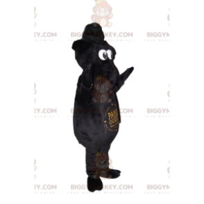 Costume della mascotte della pecora nera BIGGYMONKEY™. Costume
