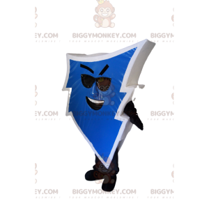 Kostým maskota Blue Lightning BIGGYMONKEY™ s černými slunečními
