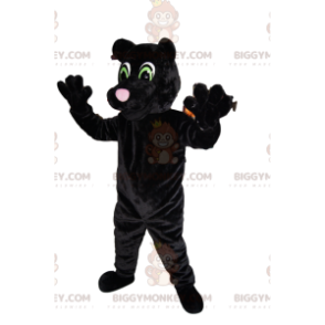 Traje de mascote BIGGYMONKEY™ Pantera Negra com olhos verdes