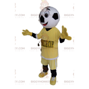 BIGGYMONKEY™ Character Mascot Costume with Soccer Ball Head –