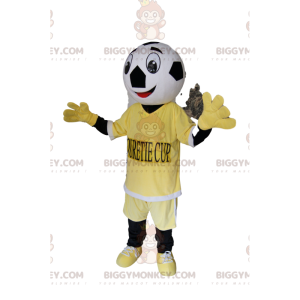 BIGGYMONKEY™ Character Mascot Costume with Soccer Ball Head –