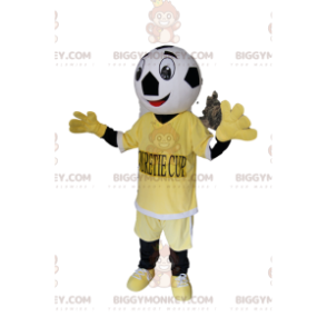 Traje de mascote de personagem BIGGYMONKEY™ com cabeça de bola