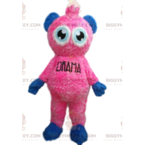 BIGGYMONKEY™ Disfraz de mascota de hombrecito rosa muy suave -