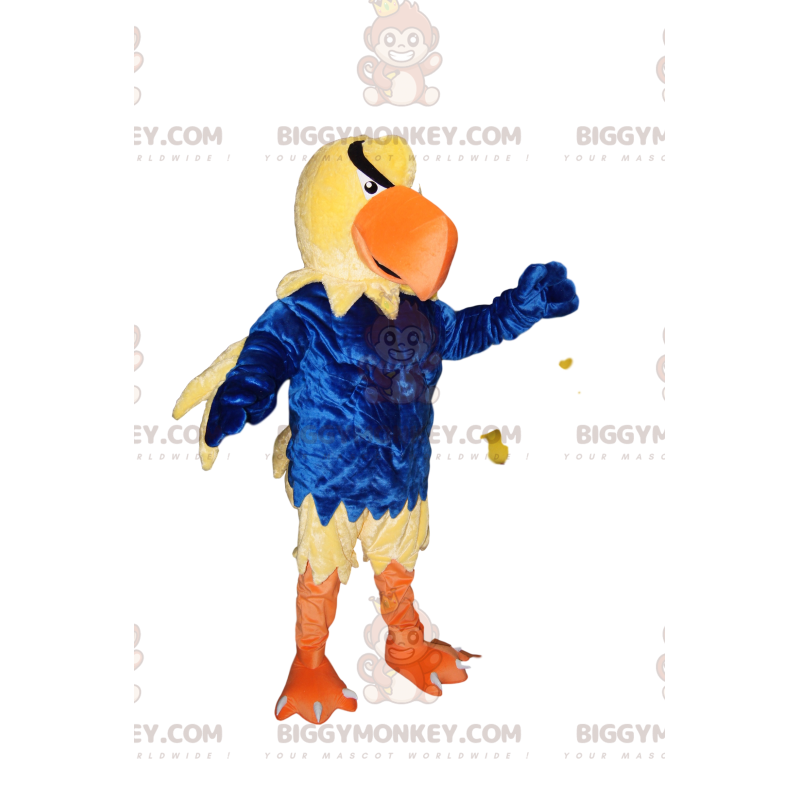 Kostým maskota Golden Eagle BIGGYMONKEY™ s modrým sametem –