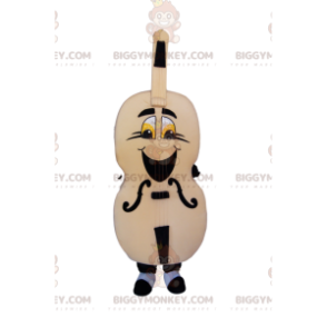 Costume de mascotte BIGGYMONKEY™ de violoncelle beige très