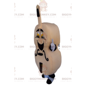 Costume da mascotte BIGGYMONKEY™ per violoncello beige molto