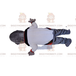 Fato de mascote BIGGYMONKEY™ de macaco cinzento com camisola