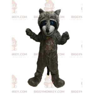 BIGGYMONKEY™ Costume da mascotte di procione grigio con