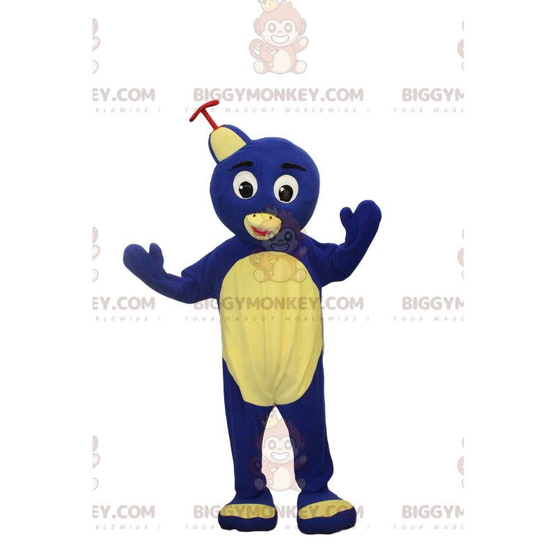 Costume de mascotte BIGGYMONKEY™ de petit pingouin bleu