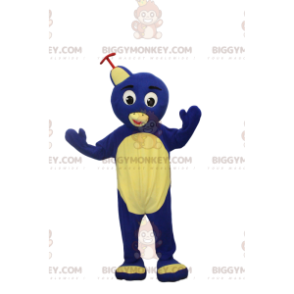 Costume de mascotte BIGGYMONKEY™ de petit pingouin bleu