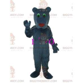 BIGGYMONKEY™ costume da mascotte di pantera grigia con