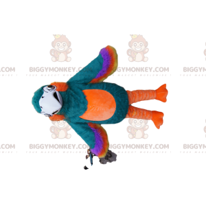 Fantastisk flerfarvet papegøje BIGGYMONKEY™ maskotkostume -