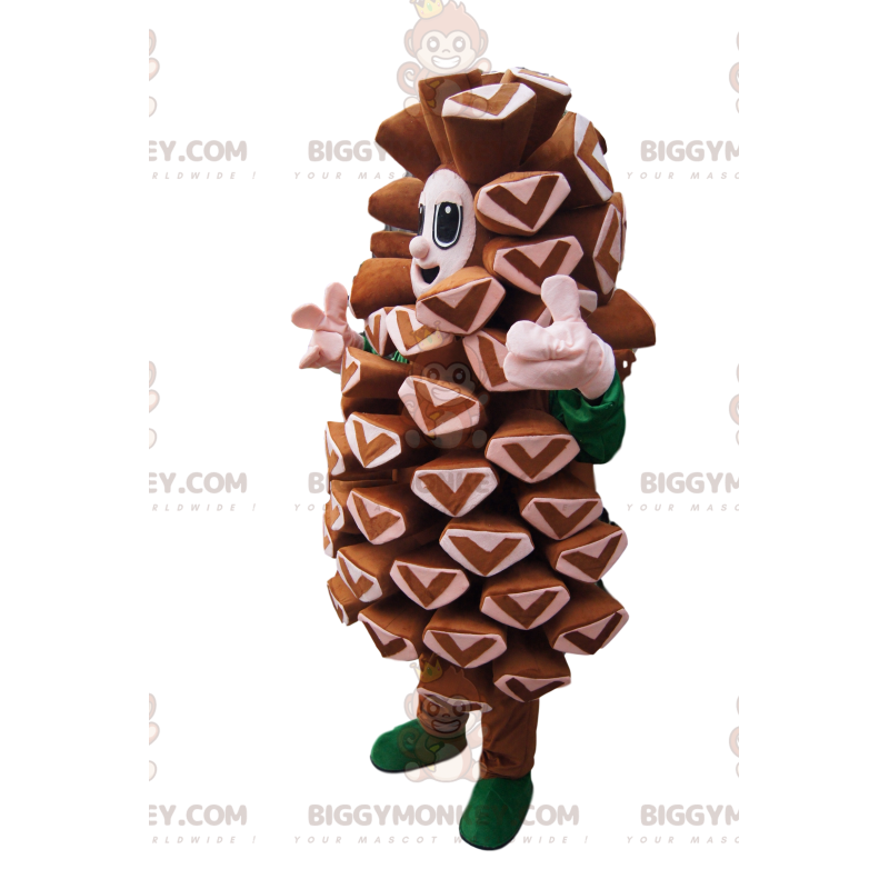 Disfraz de mascota Brown Pine Cone BIGGYMONKEY™. disfraz de