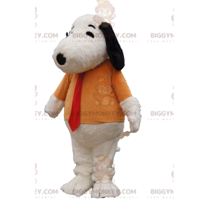 Fato de mascote BIGGYMONKEY™ do Snoopy com t-shirt laranja e